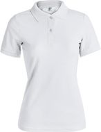Pikeepaita Women White Polo Shirt "keya" WPS180, valkoinen liikelahja logopainatuksella